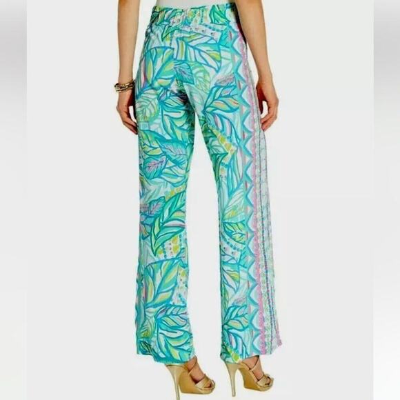 LILLY PULITZER BAL HARBOUR PALAZZO FLORAL PANTS SIZE M - Picture 3 of 10